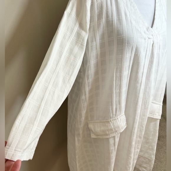 POMANDER PLACE Tuckernuck White Mini Carolina All Cotton Resort Caftan Sz Medium - Picture 4 of 12